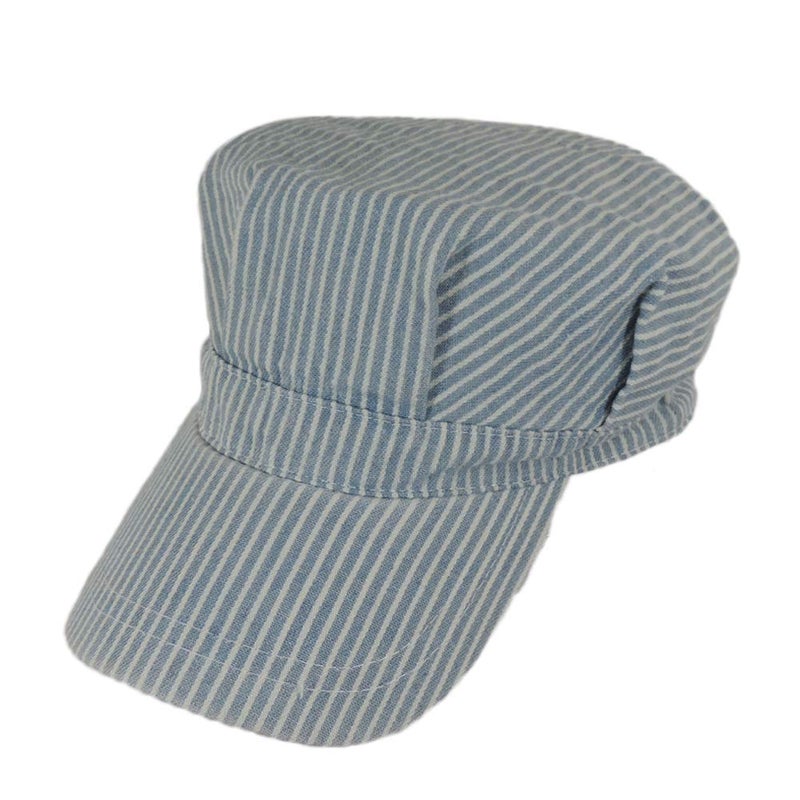 Jacobson Hat Company Blue and White Railroad Engineer Train Conductor Adult Hat - Image 1